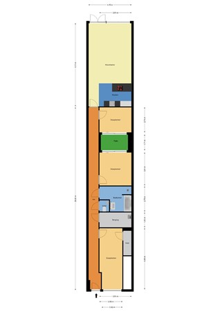 Floorplan - Schoonderloostraat 173, 3024 TT Rotterdam